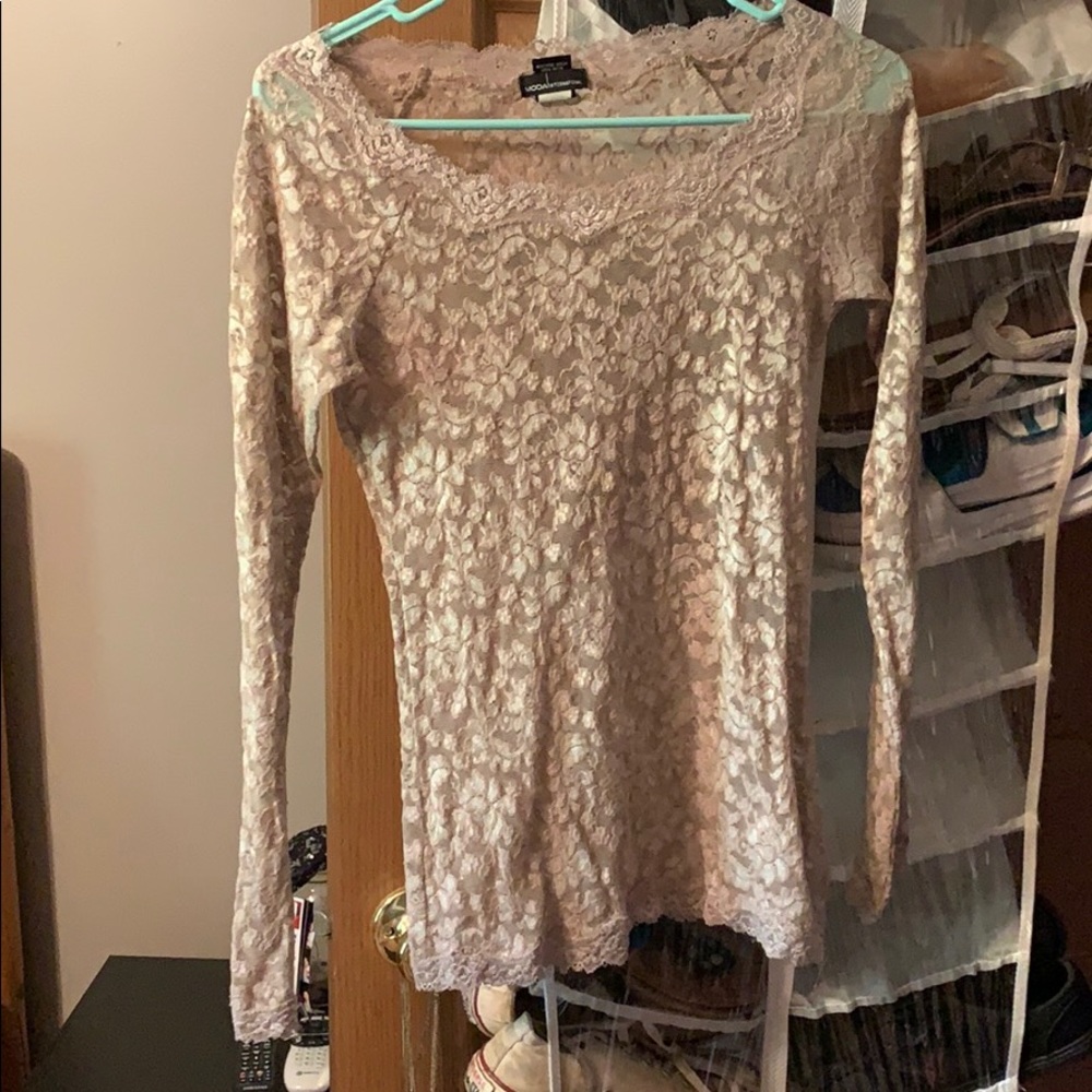 nude, lace long sleeve from Victoria’s Secret